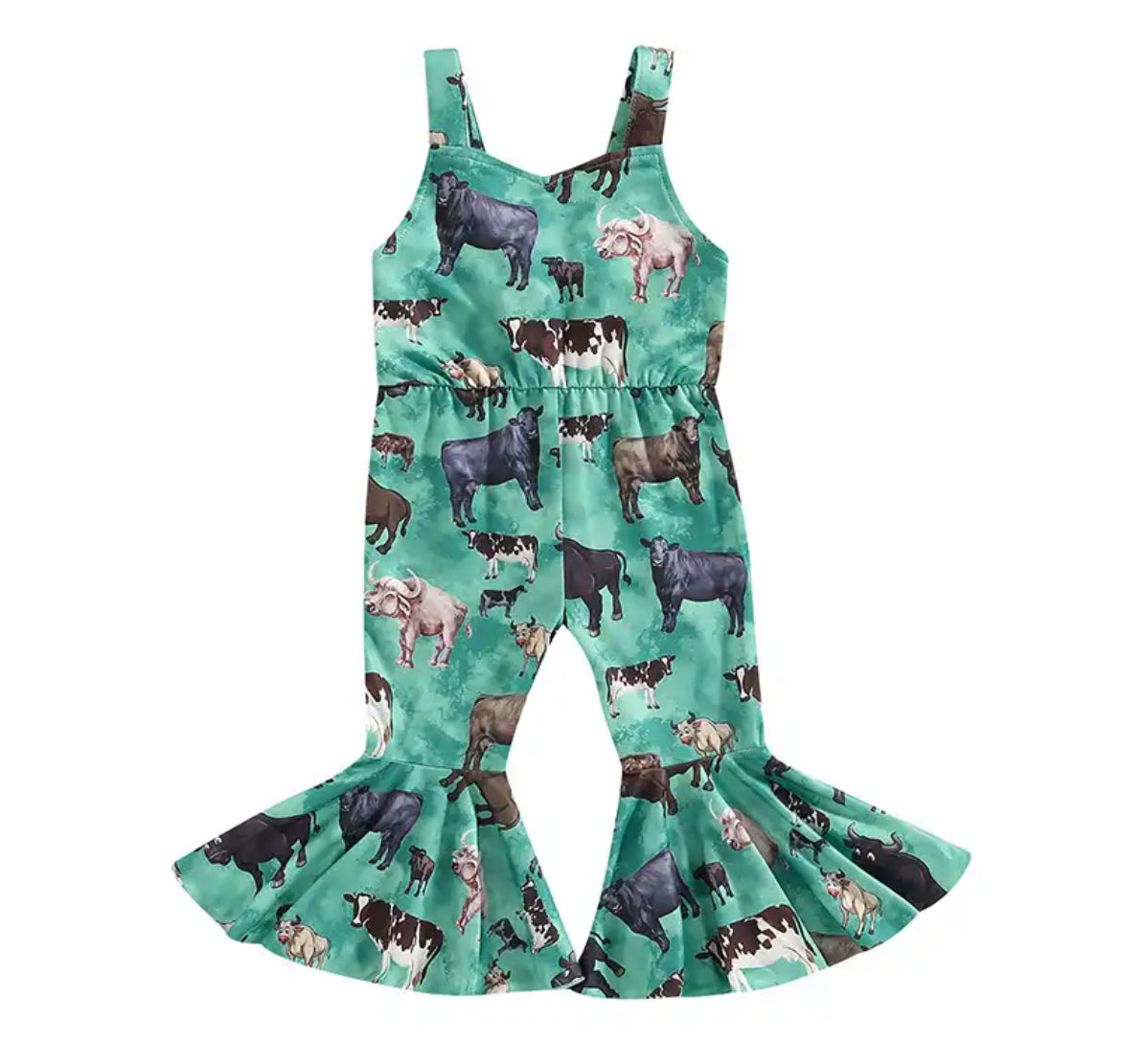 Cow tank bell Romper