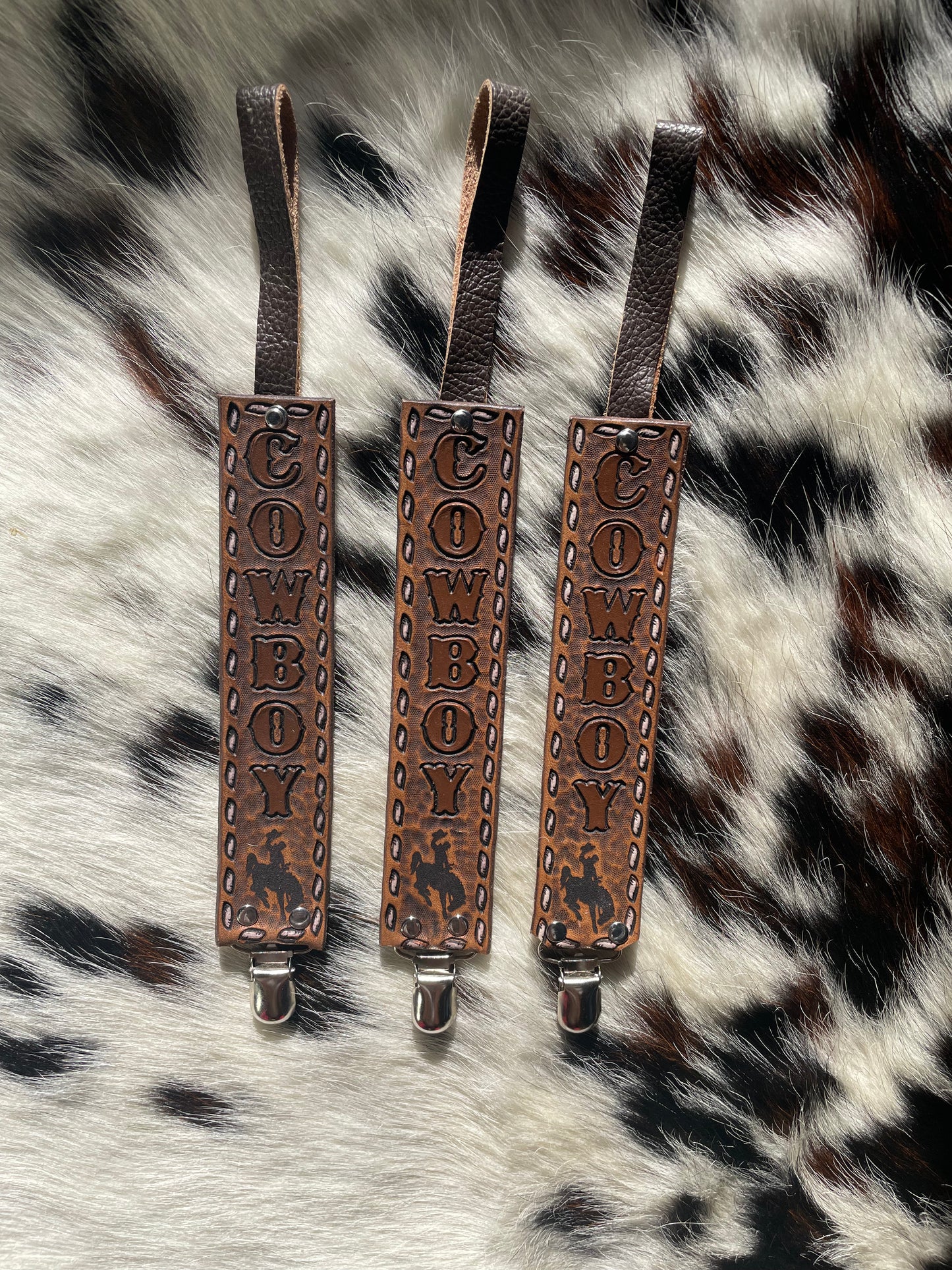 Cowboy Pacifier Clip