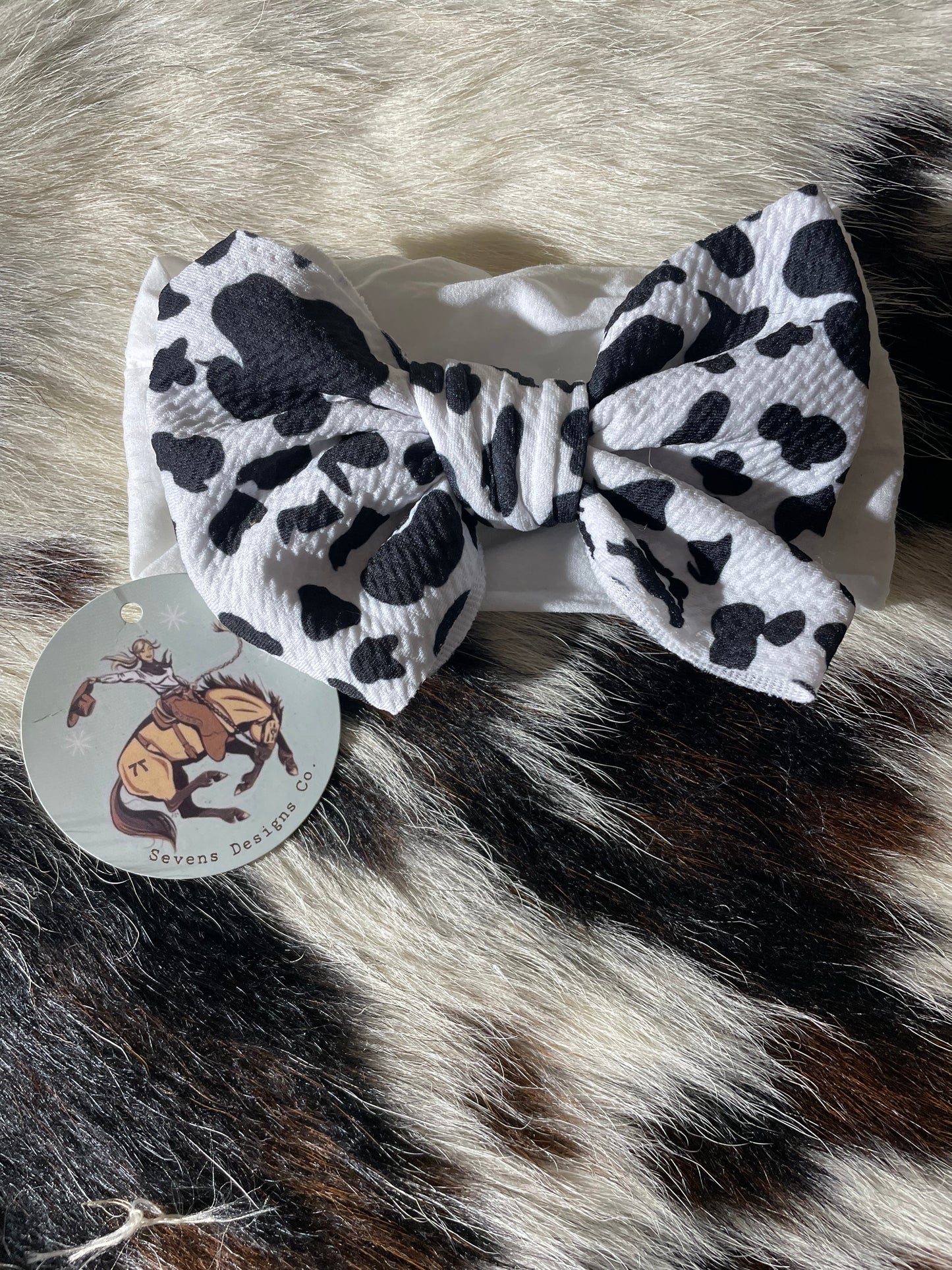Cowprint Hair Bow