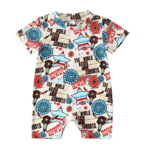 The world needs more cowboys Romper