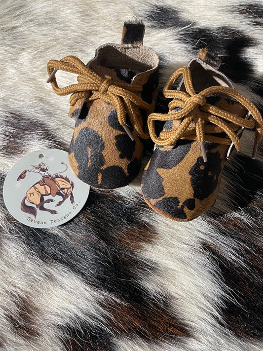 Leapord Cowhide Baby Shoes